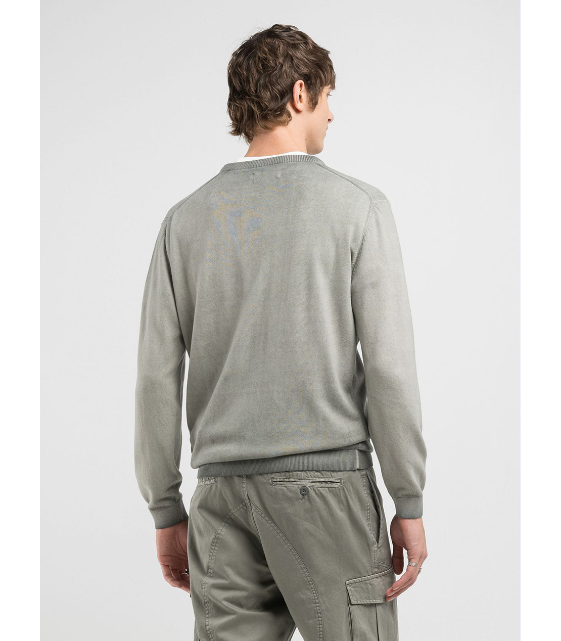 オンブレ ソフトコットンニット 詳細画像 オリーブ 2